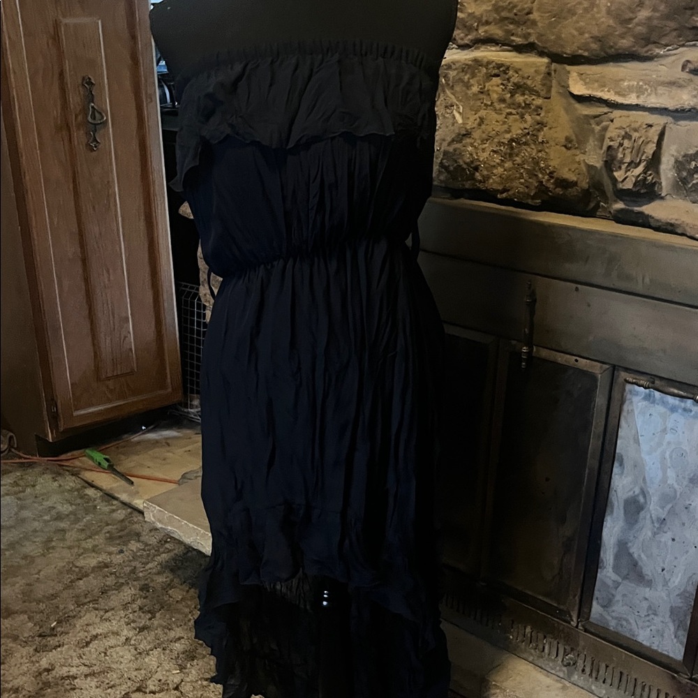 Chic Black High Low Dress